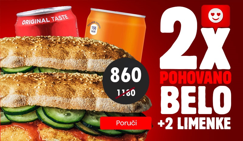 2 x pohovano belo + 2 limenke