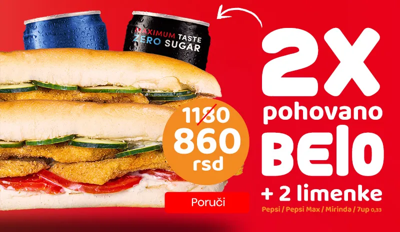 2 x pohovano belo + 2 limenke