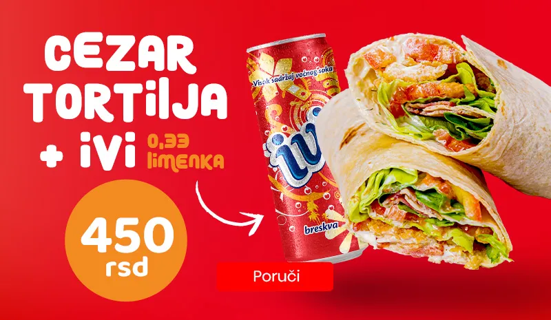 Cezar tortilja + Ivi 0,33l