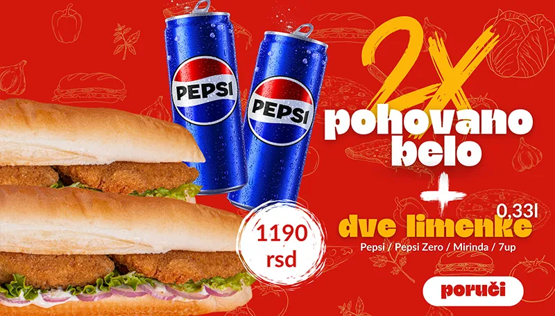 2 x pohovano belo + 2 limenke