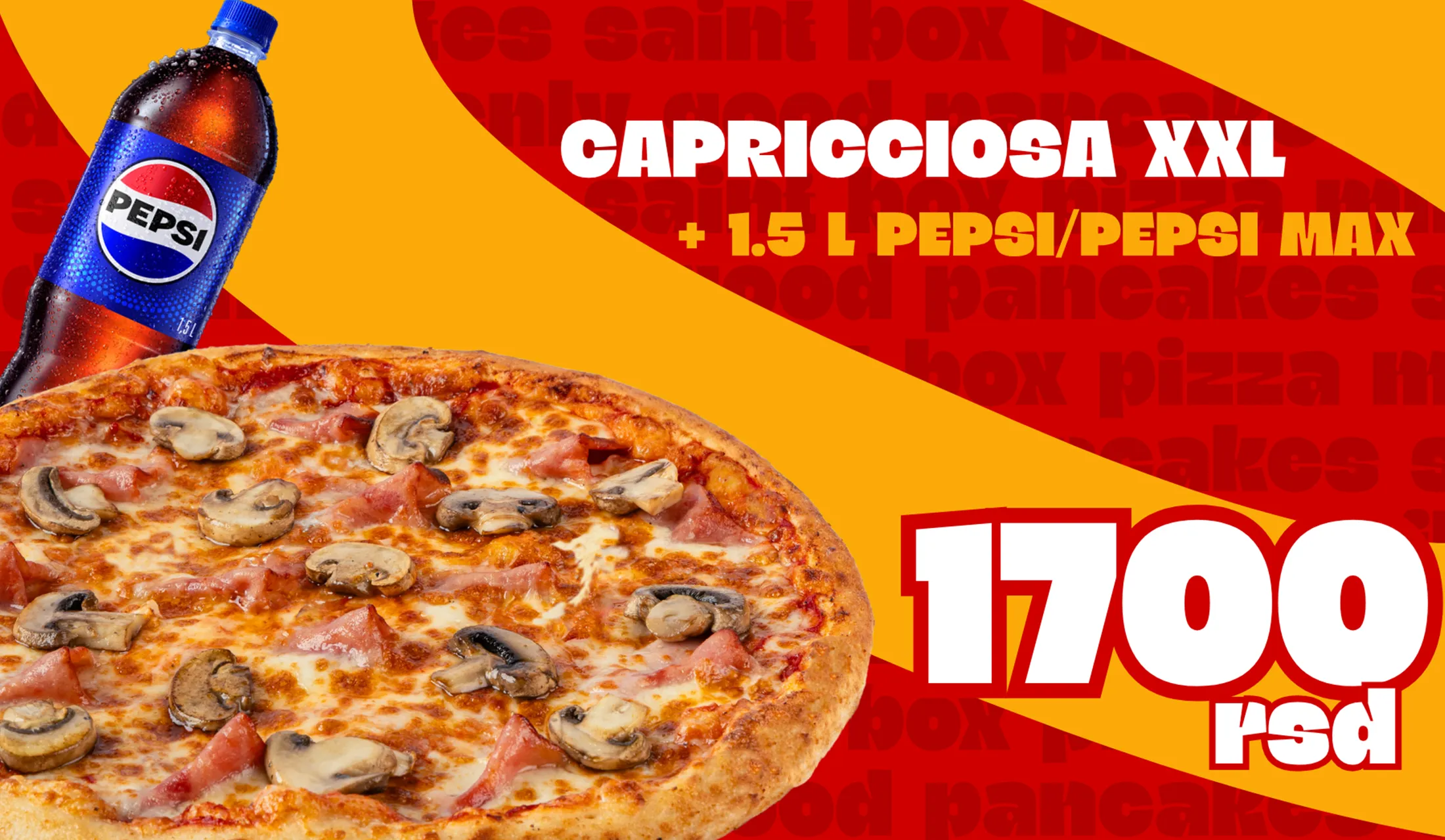 Capricciosa XXL + sok - dostava